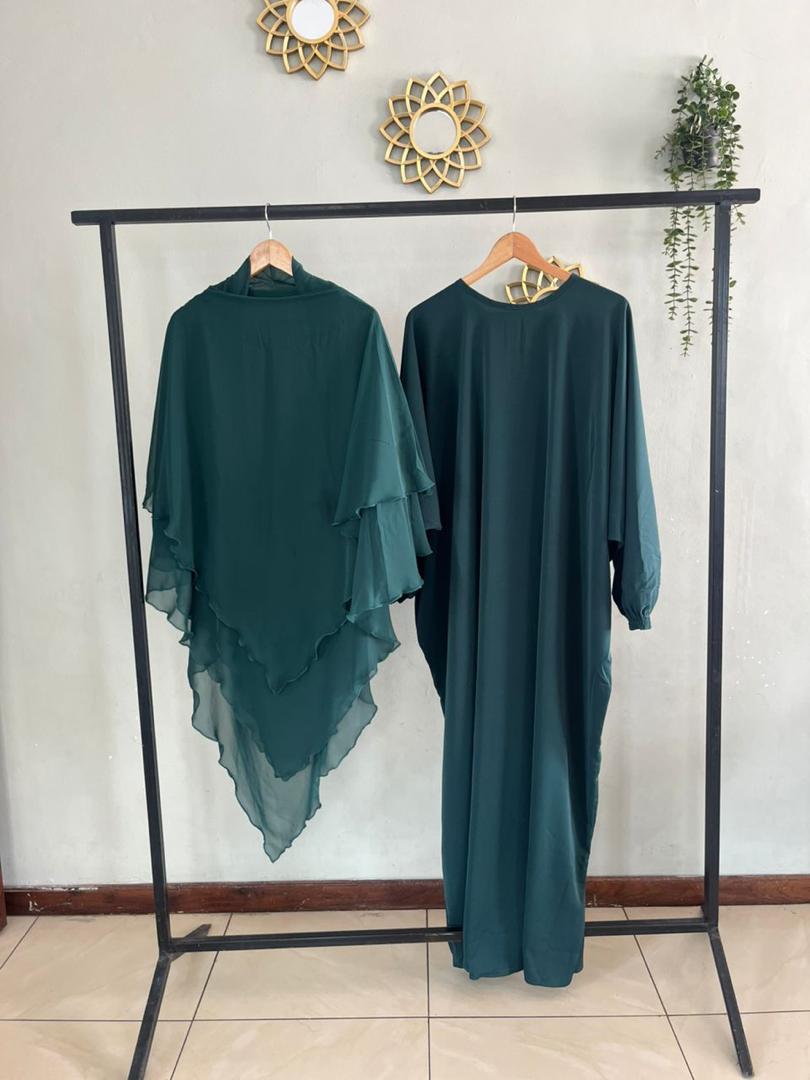 Abaya And Chiffon Khimar Set