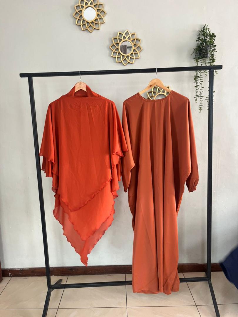 Abaya And Chiffon Khimar Set