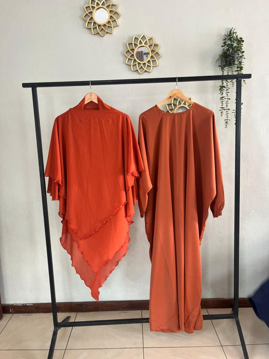 Abaya And Chiffon Khimar Set