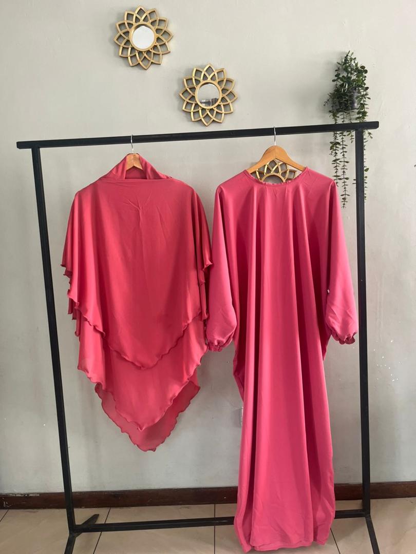 Abaya And Chiffon Khimar Set