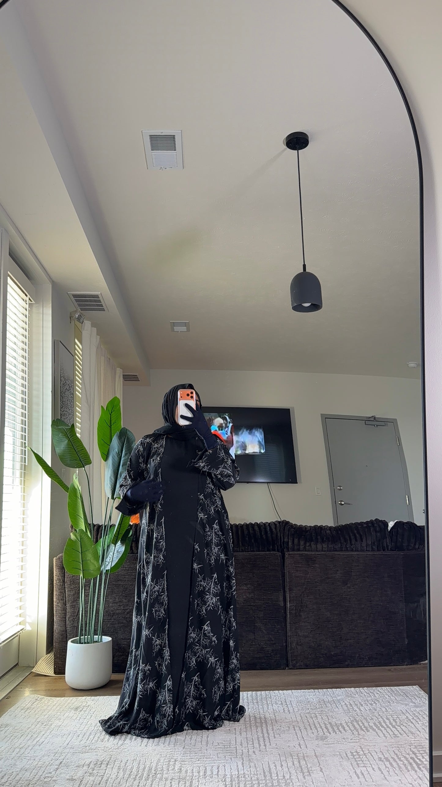 3 pieces abaya in black