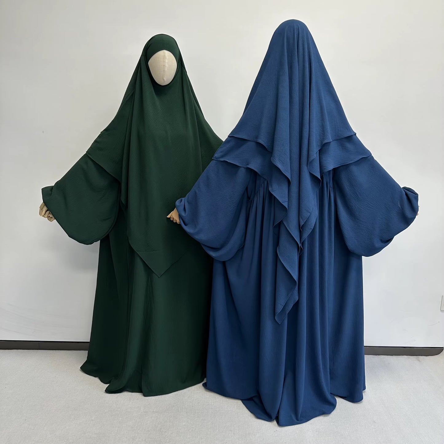 Modest Balloon Sleeve Abaya with Khimars