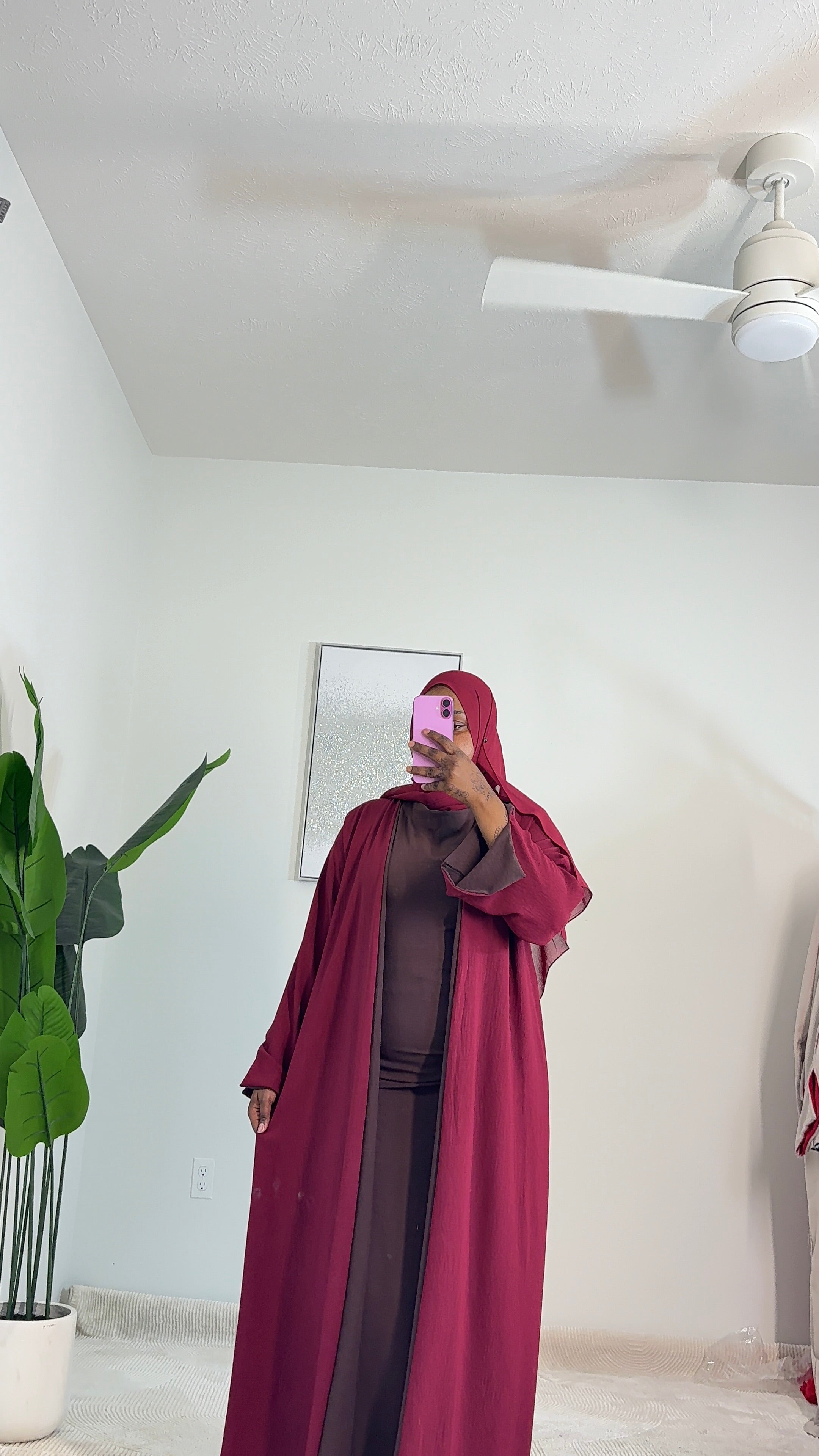 Elegant double 3-Piece Abaya Set