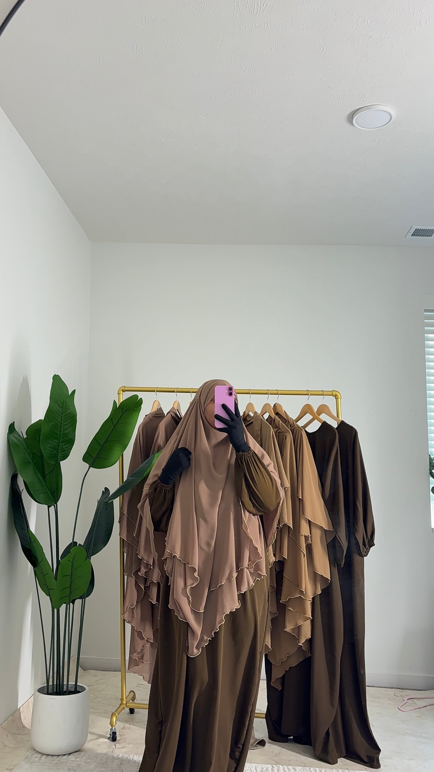 2 layers Khimar Set Mocha