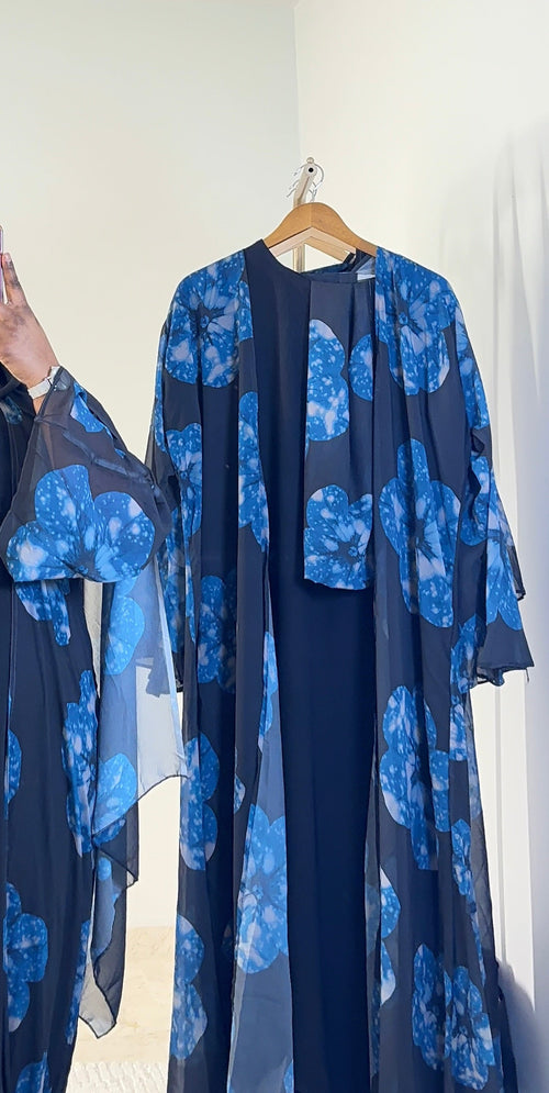 3-Piece Floral Abaya Set | Elegant Modest Wear
