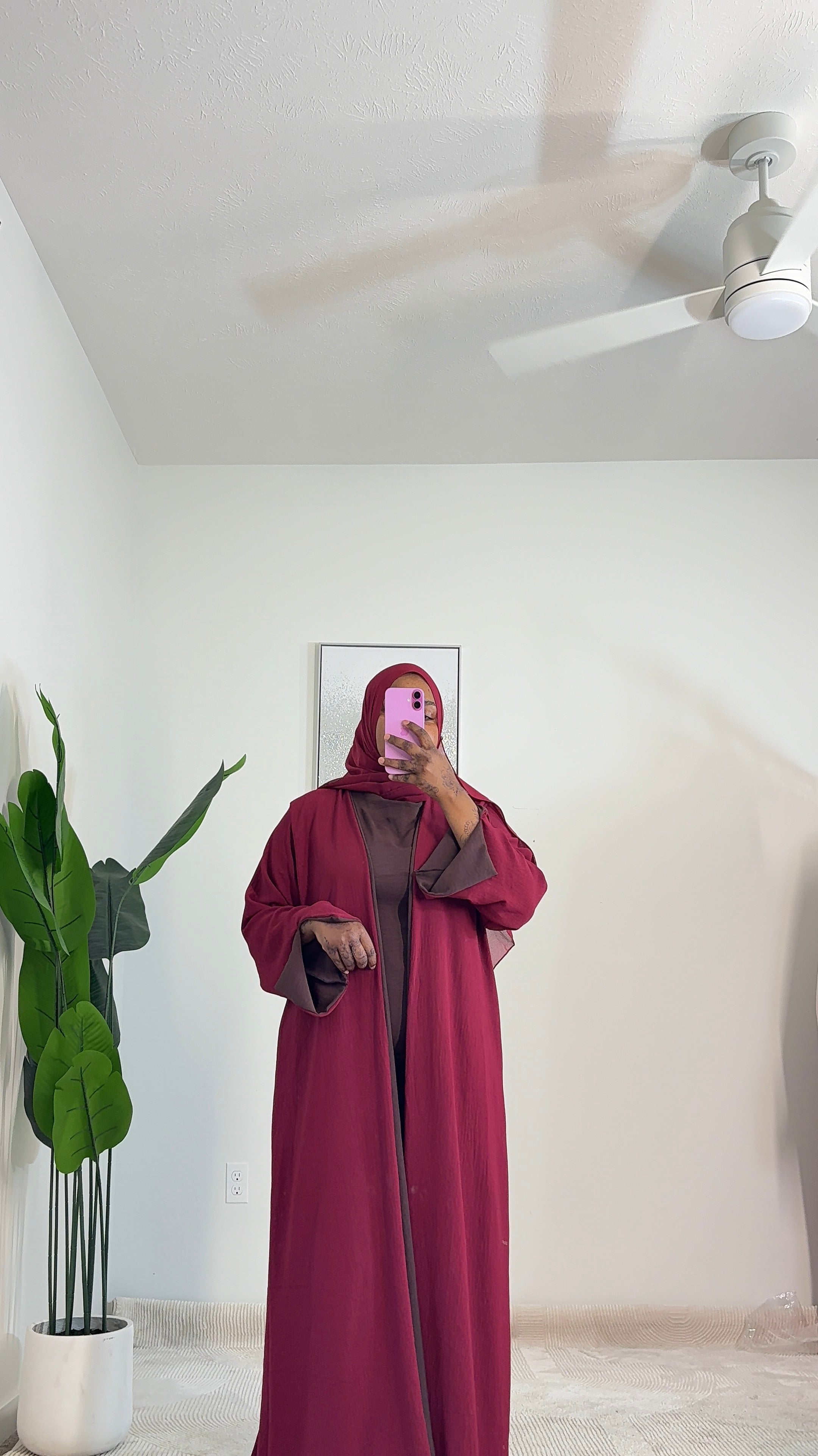 Elegant double 3-Piece Abaya Set