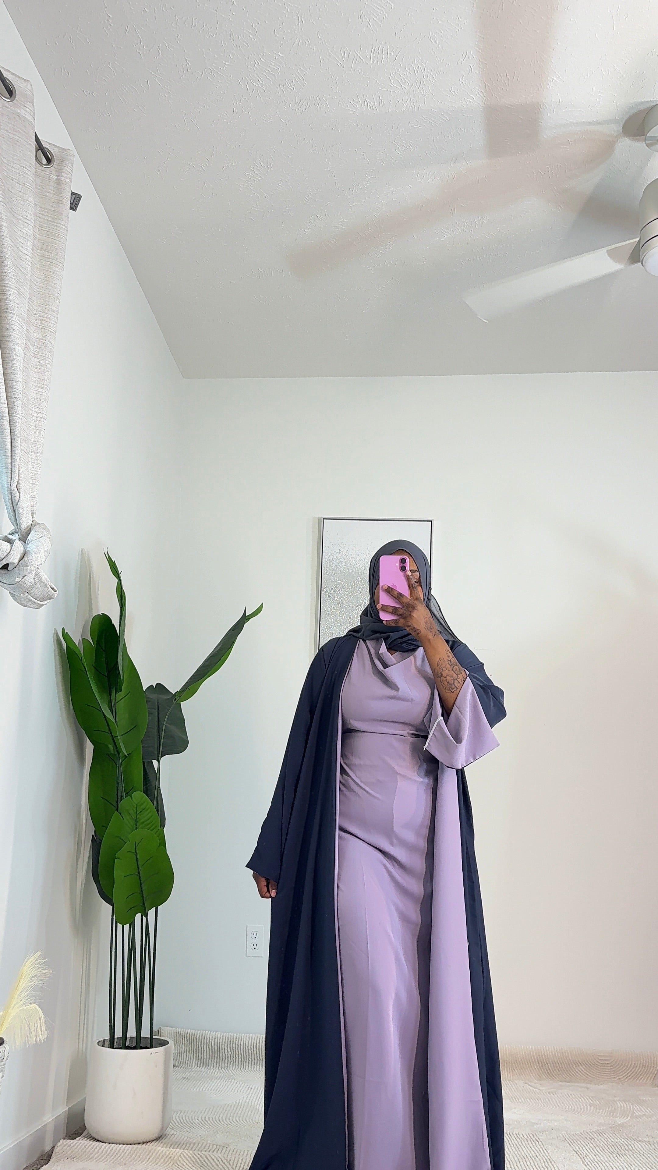 Elegant double 3-Piece Abaya Set