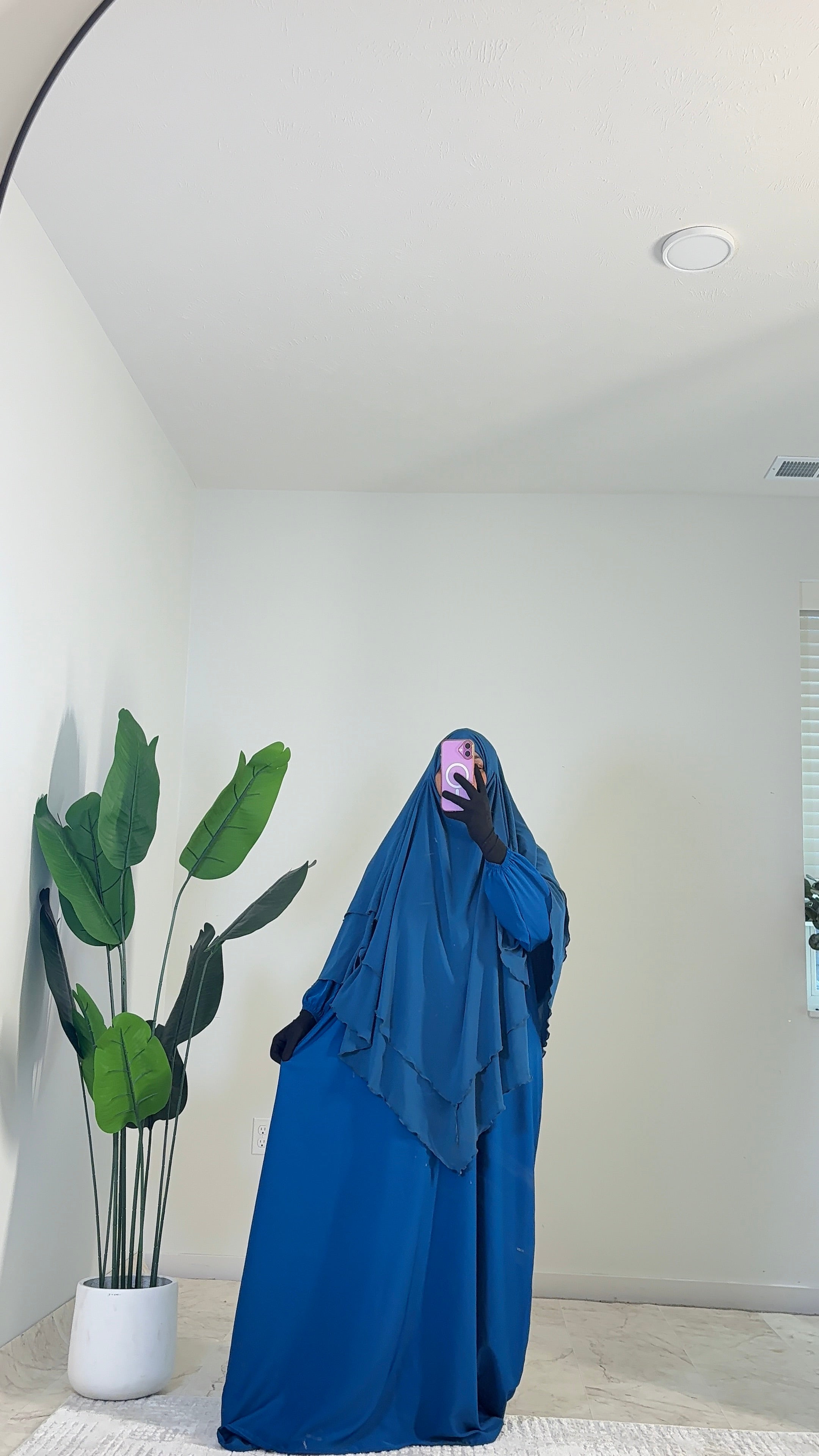 Blue Khimar/abaya set