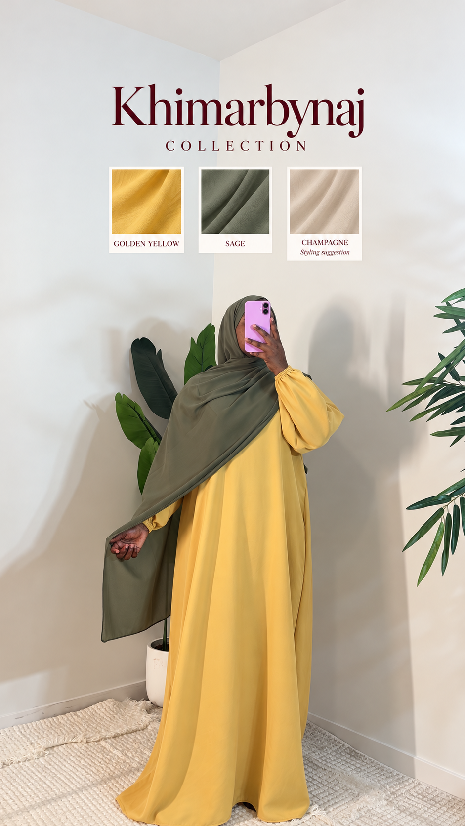 Plain abaya with hijab