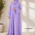 Plain Abaya Set with Matching Hijab