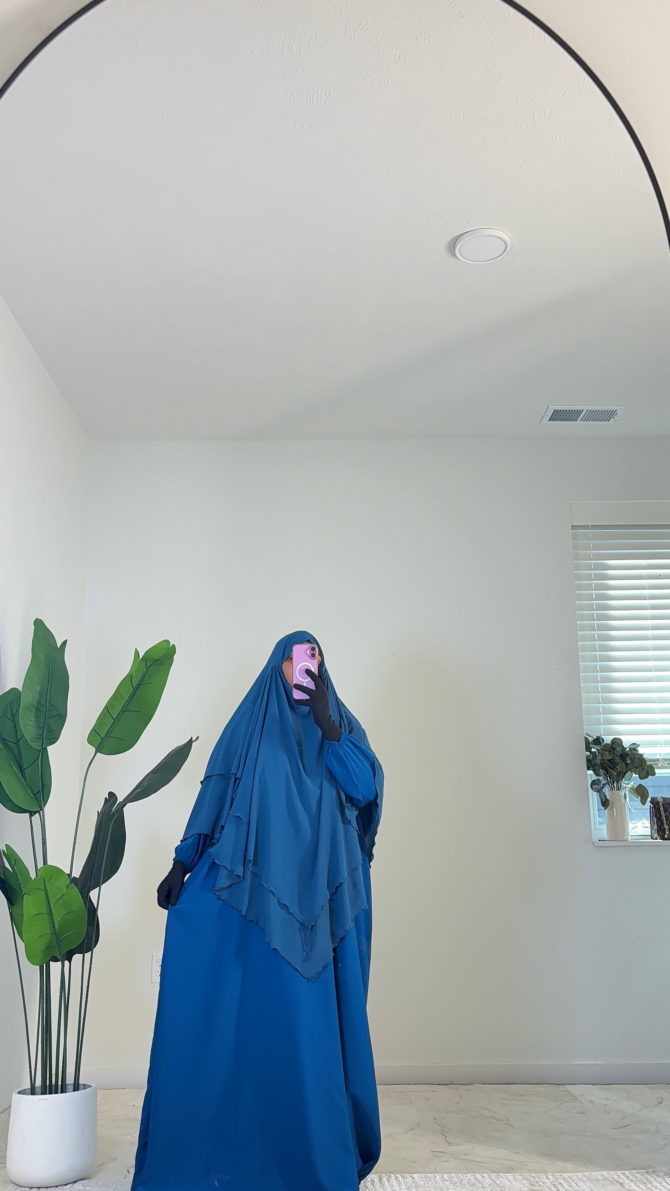Blue Khimar/abaya set