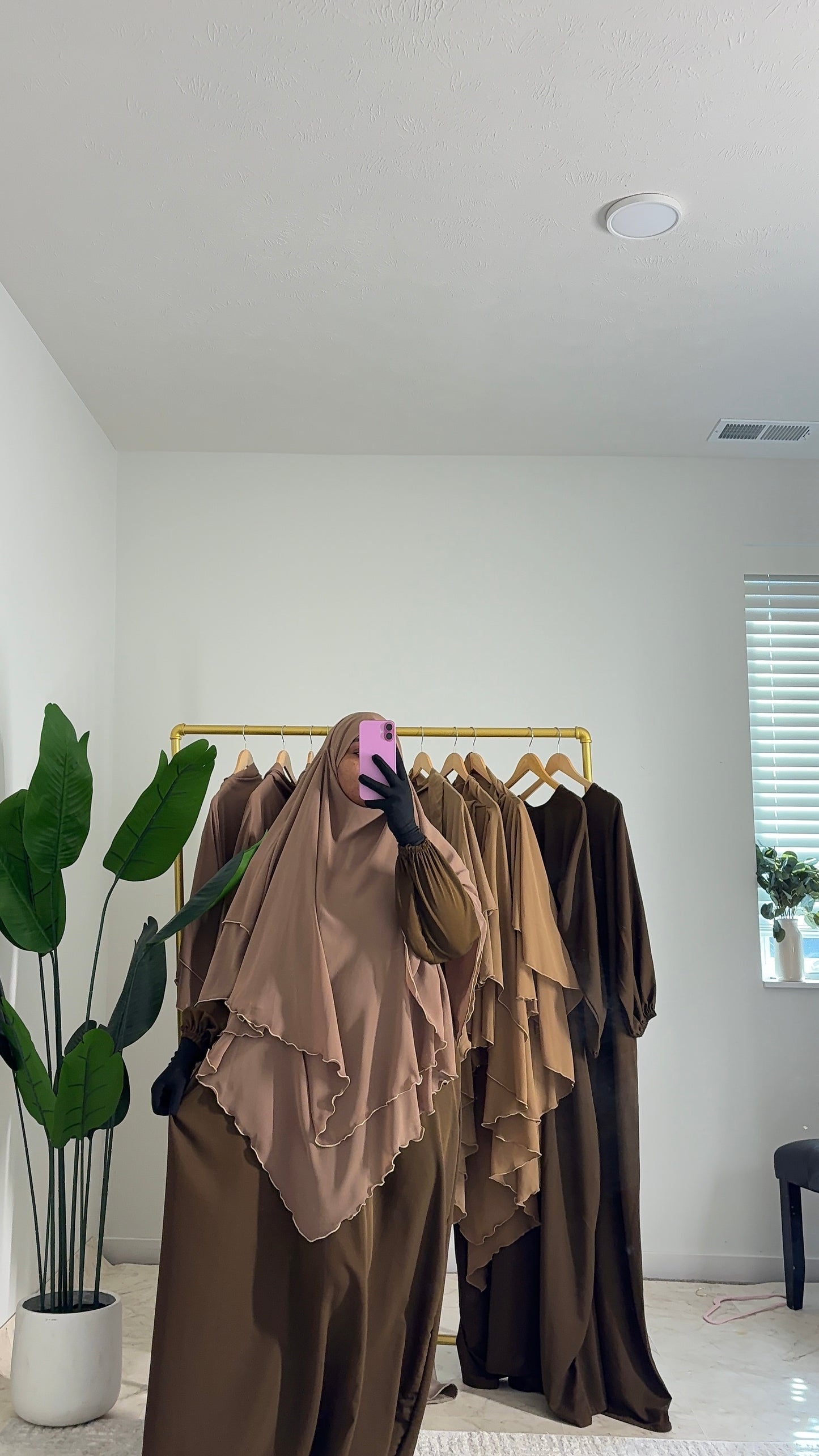 2 layers Khimar Set Mocha