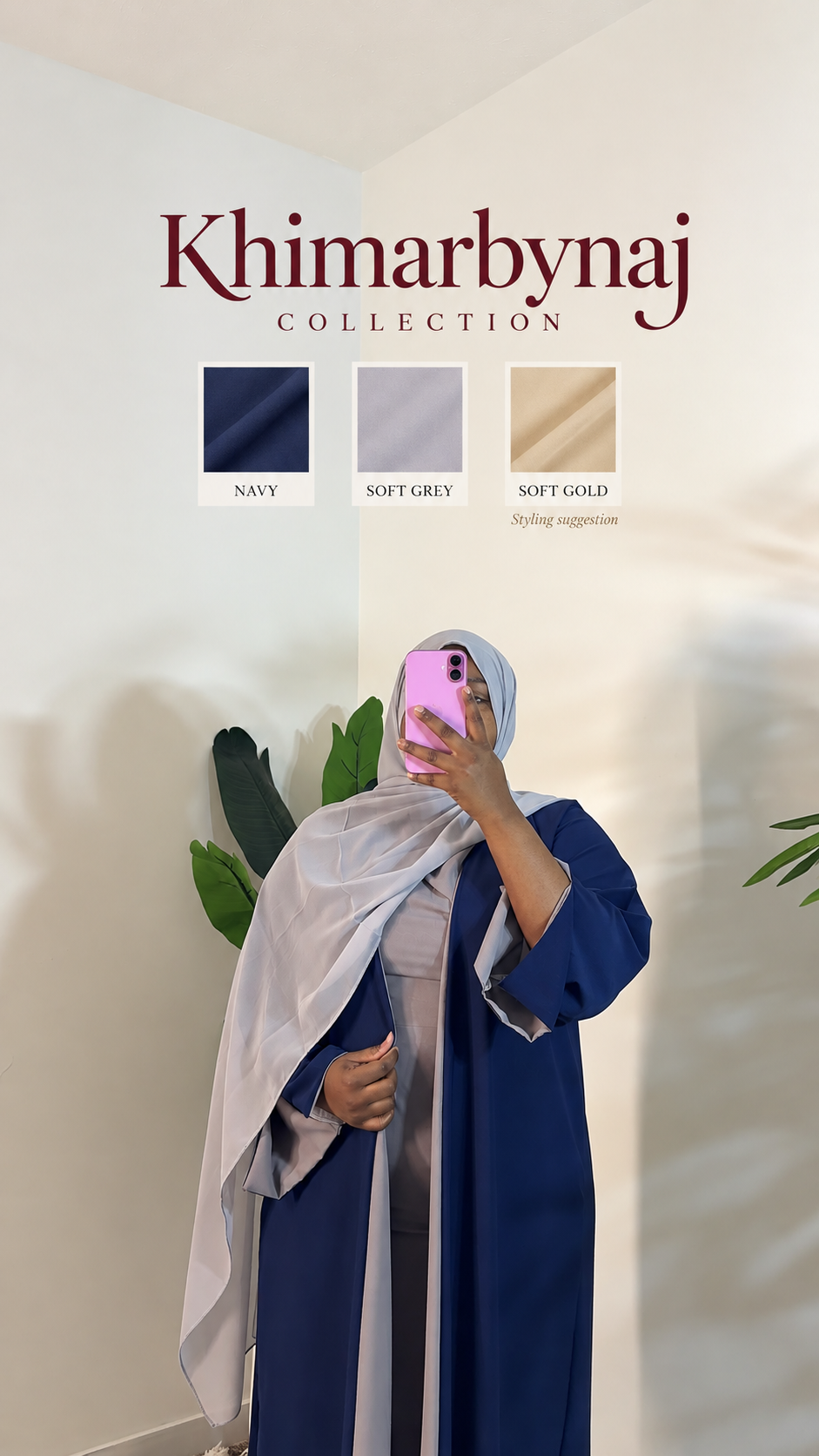 Reversible Double-Sided Abaya grey