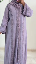 Elegant Lace 3-Piece Abaya Set