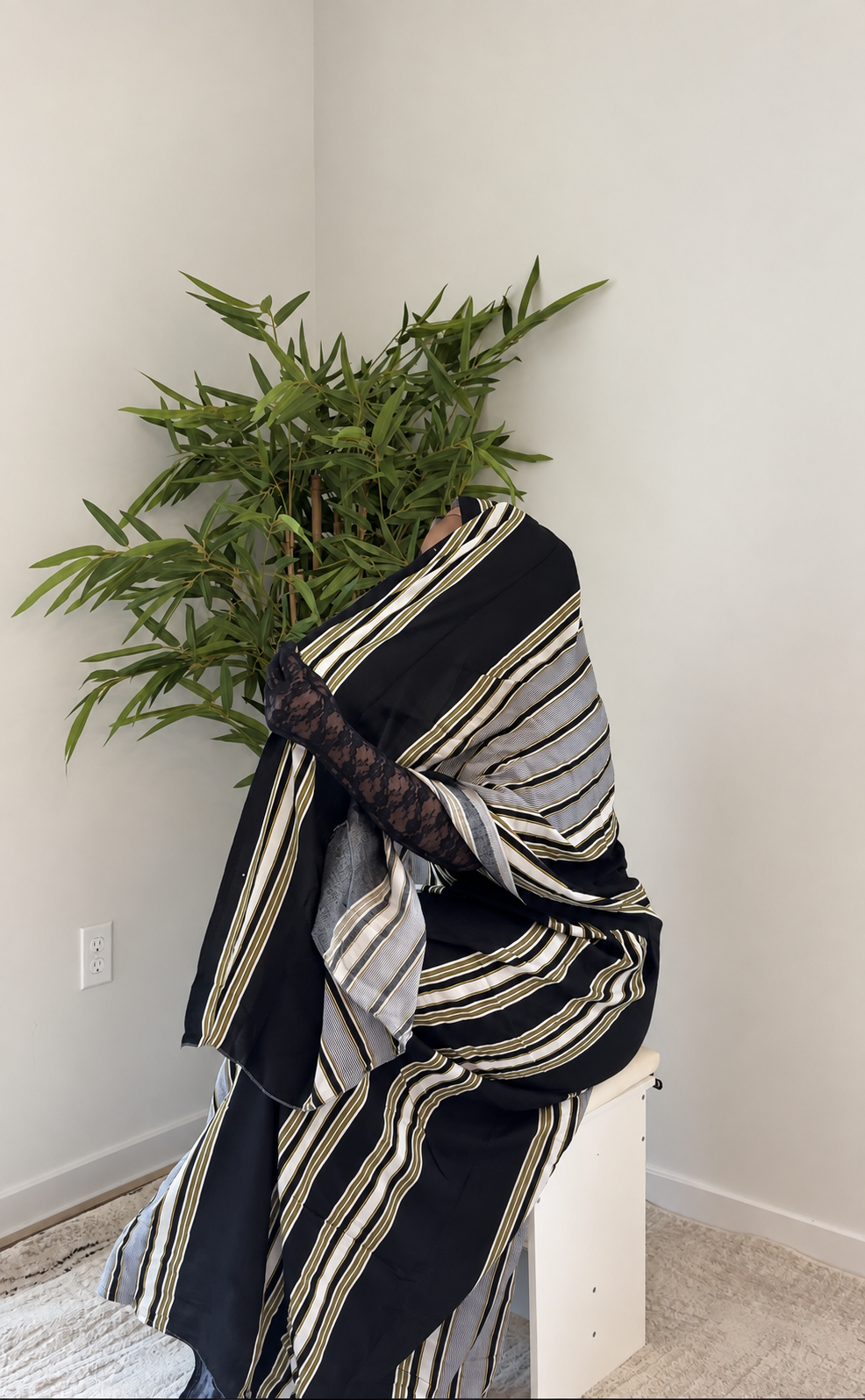 Elegant Somali Bati Striped Print