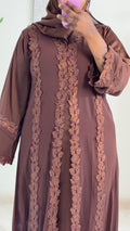 Elegant Lace 3-Piece Abaya Set | Modest & Luxury