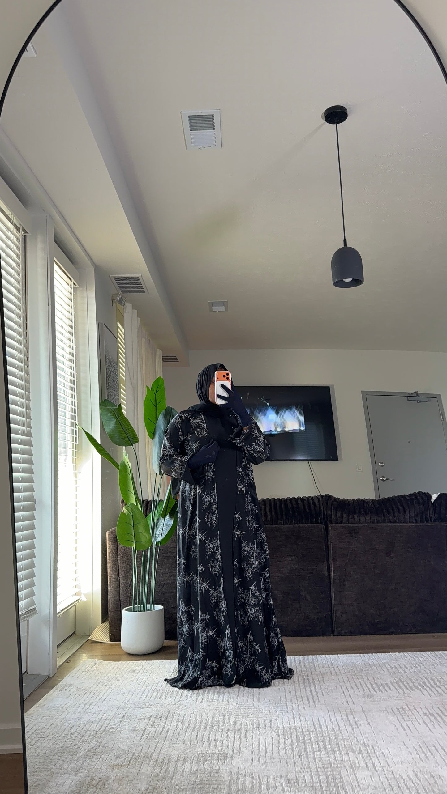 3 pieces abaya in black