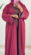 Elegant double 3-Piece Abaya Set