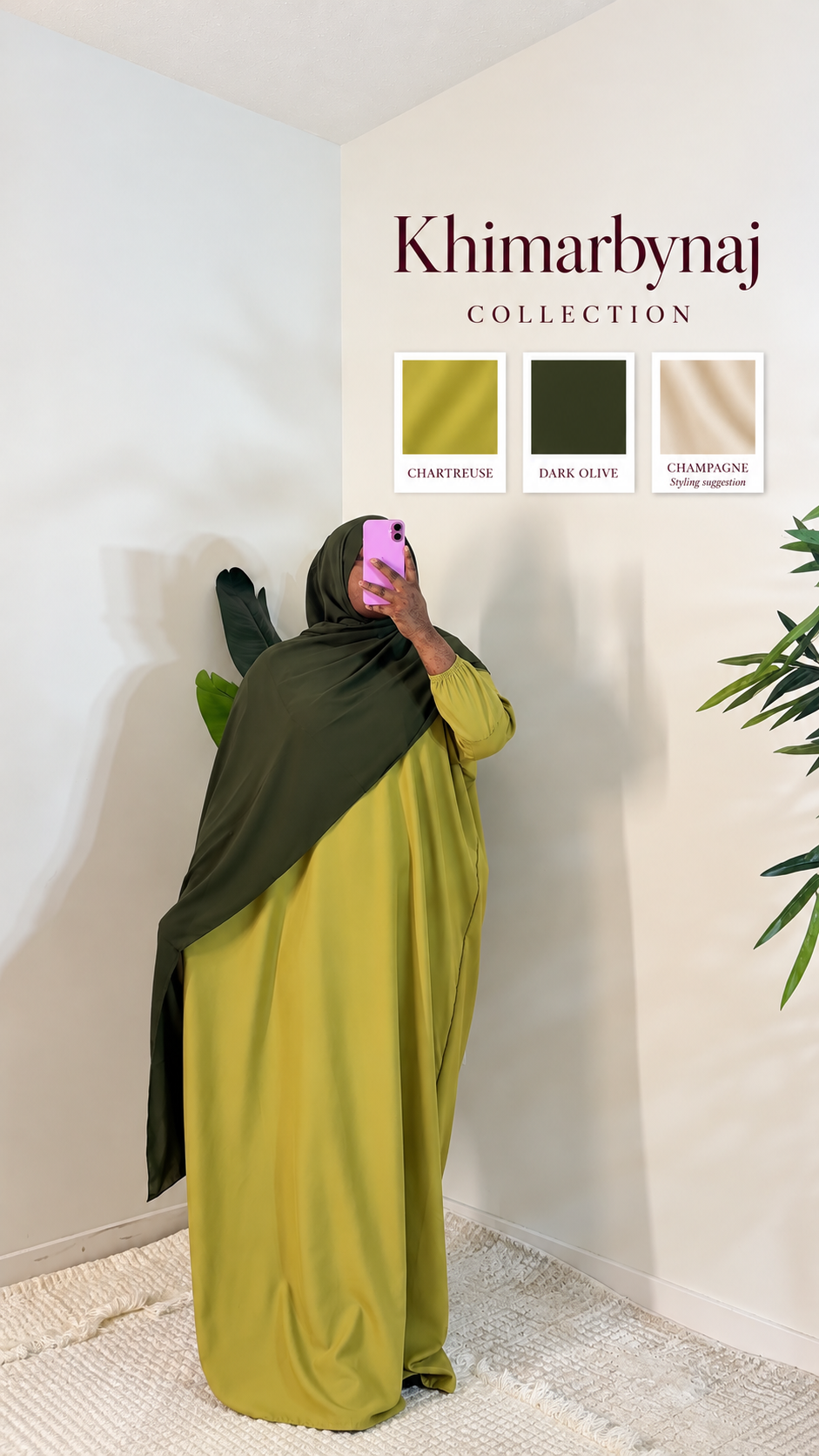 Plain abaya with hijab