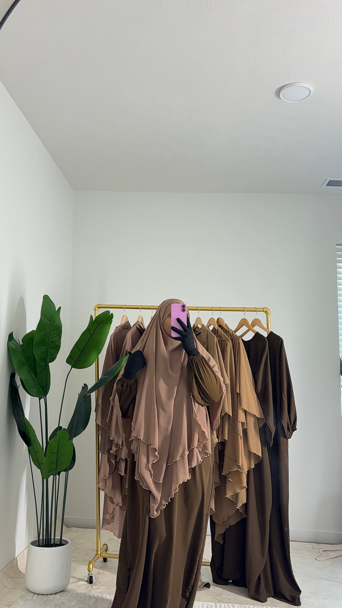 2 layers Khimar Set Mocha