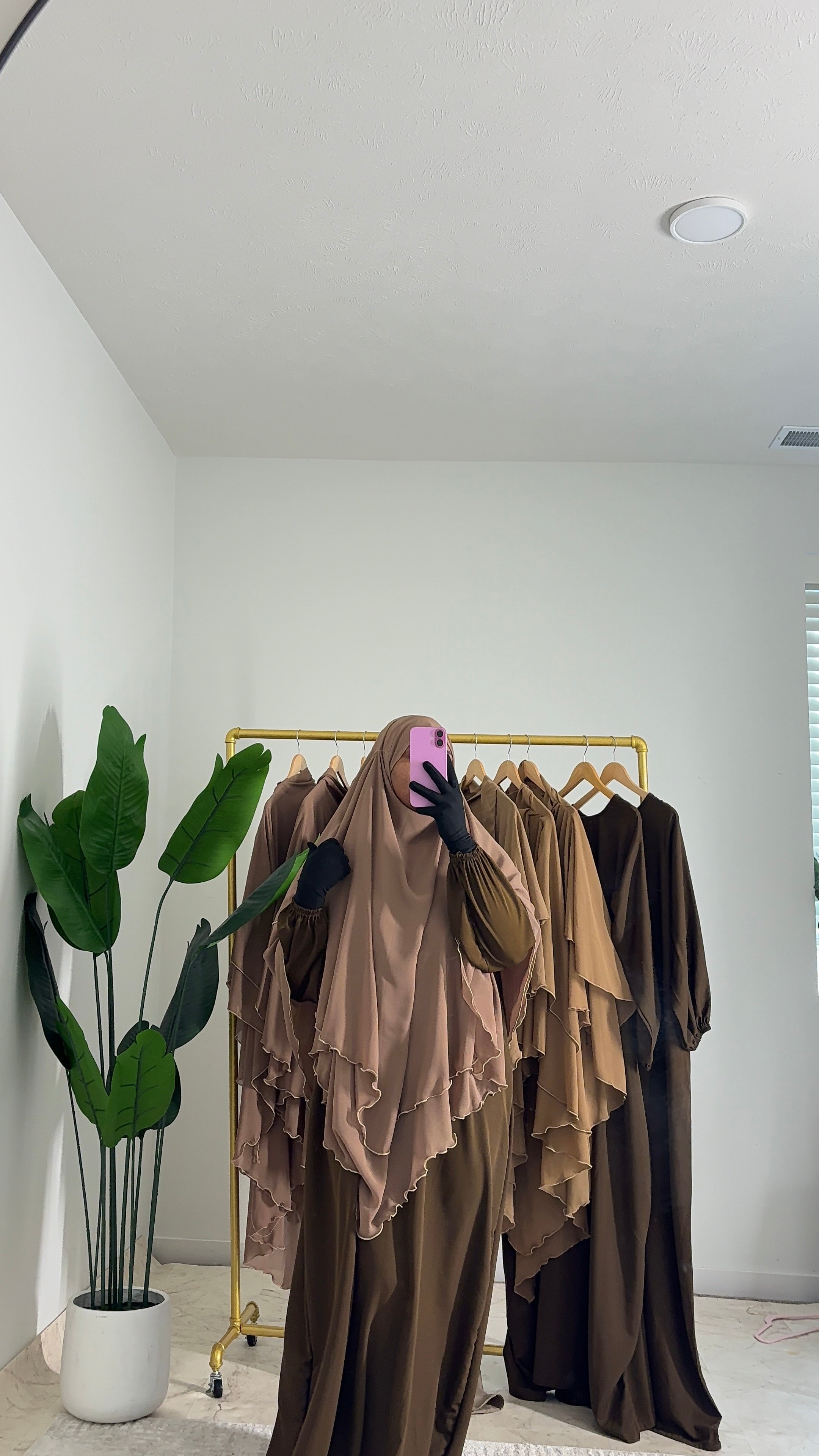 2 layers Khimar Set Mocha