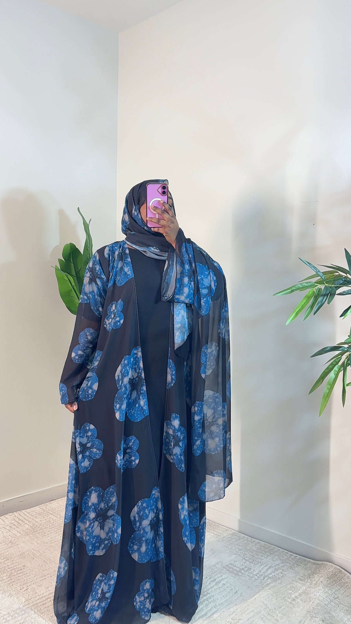 Floral abaya