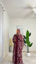 3pc Floral abaya