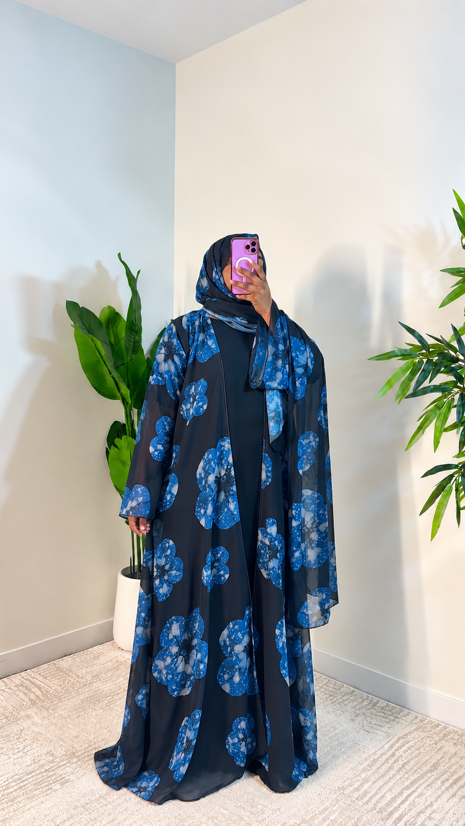 Floral abaya