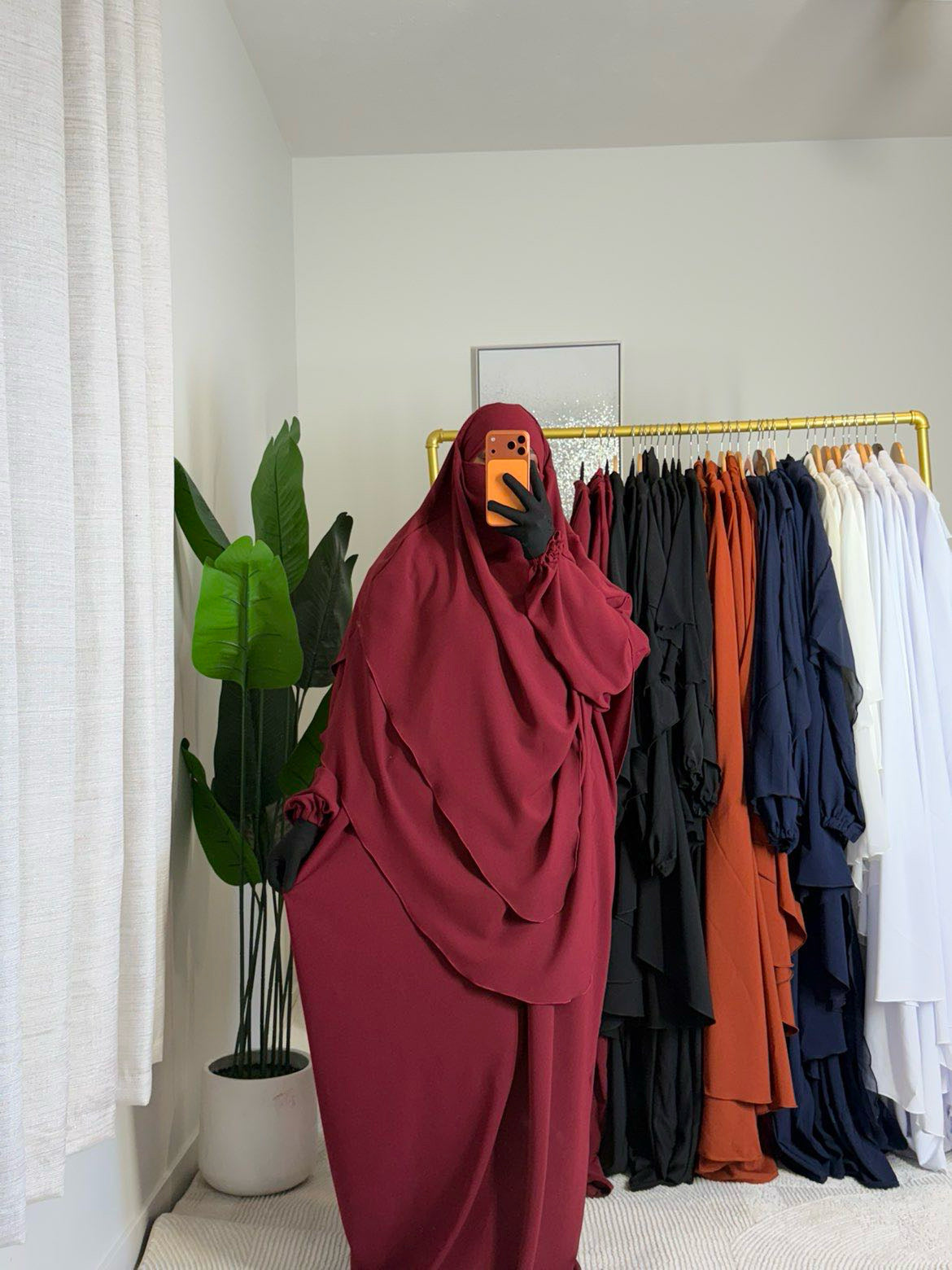 2 layers khimar set