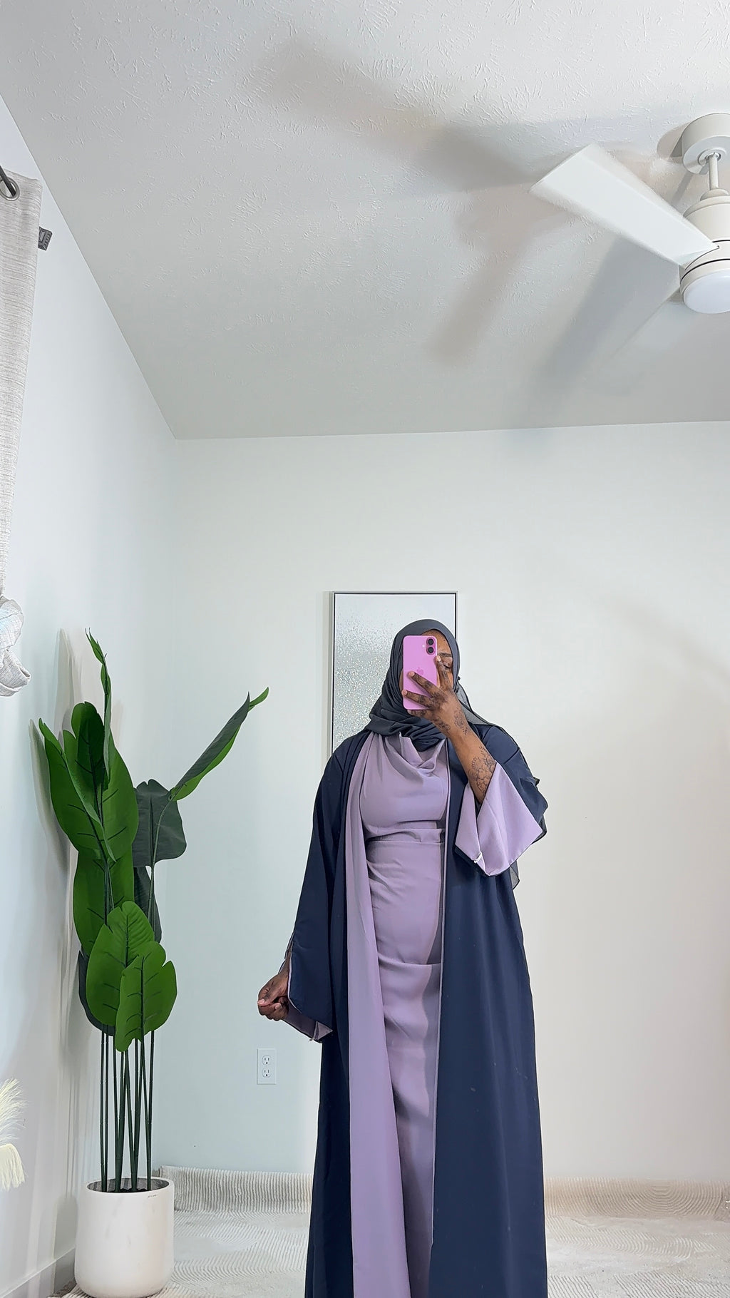 Elegant double 3-Piece Abaya Set