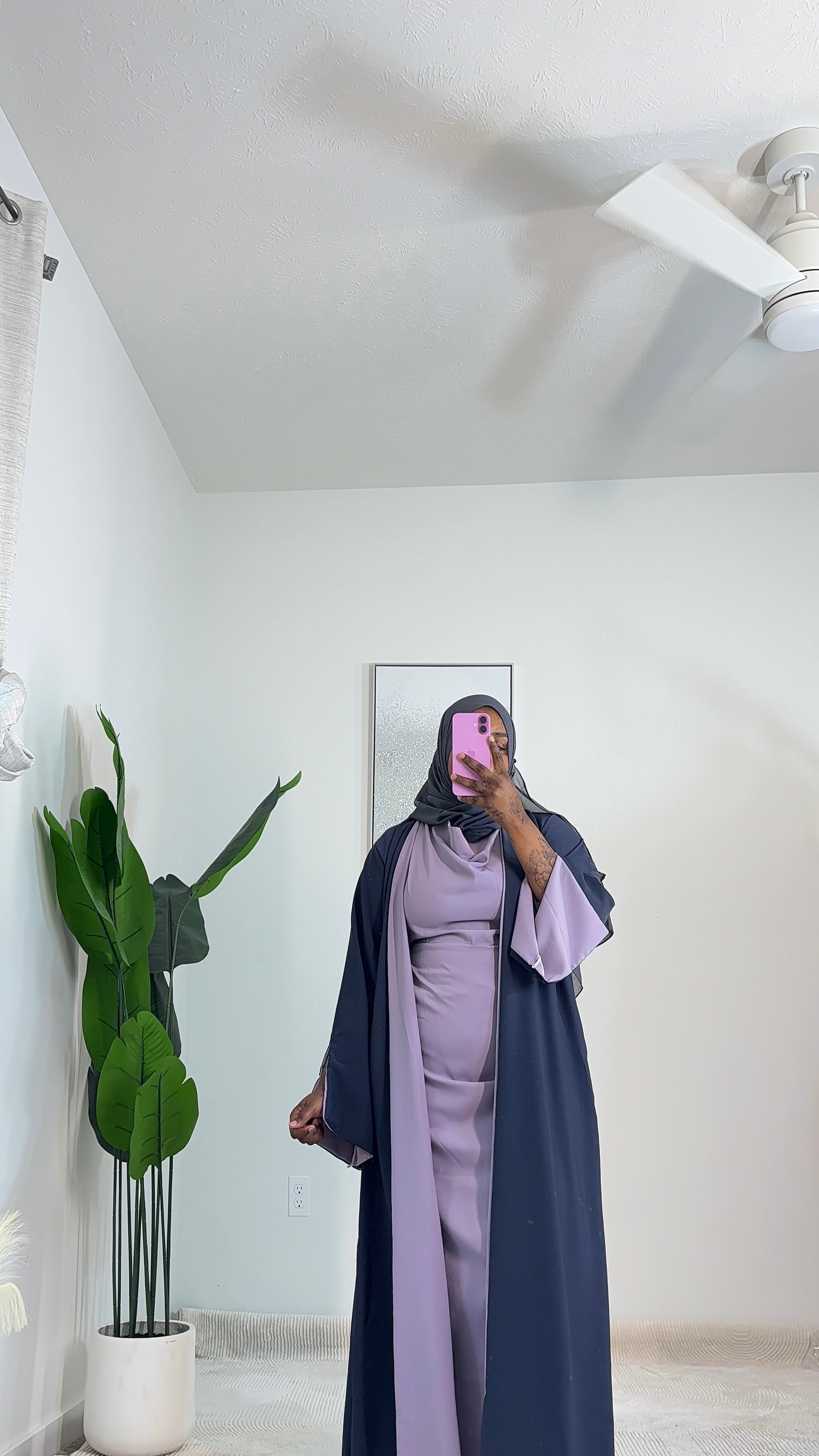 Elegant double 3-Piece Abaya Set