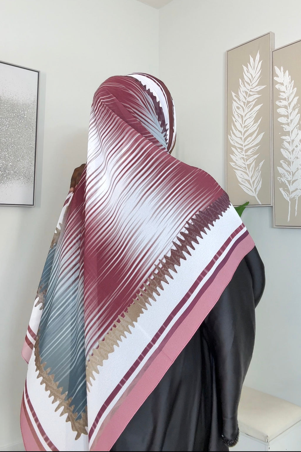 New print chiffon hijabs